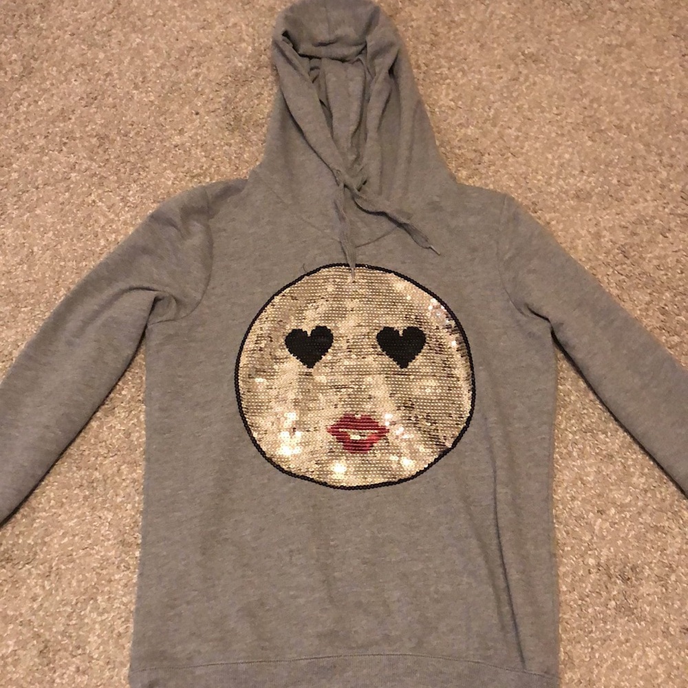 Heart face hoodie sweatshirt